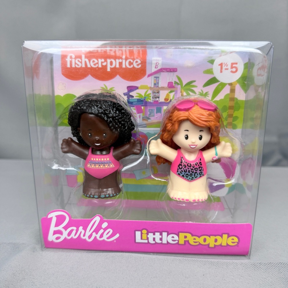 Fisher Price Little People Barbie 2Pack HGP70 Beach Swimsuit Toddler Toy Figures